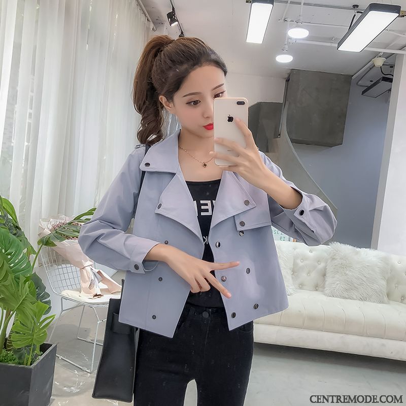 Vestes En Cuir Femme Vêtements Moto Légère Slim Mince Manteau Court Rouge Rose