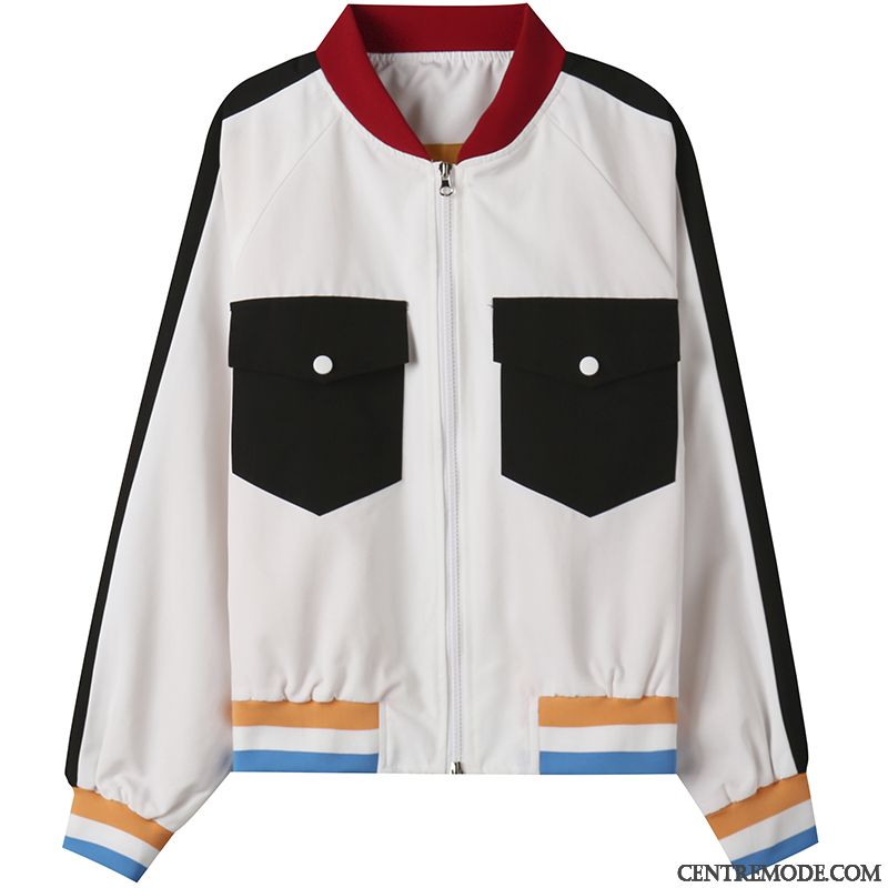 Vestes Femme L'automne Vêtements De Baseball Manteau Baggy Une Veste Printemps Jaune