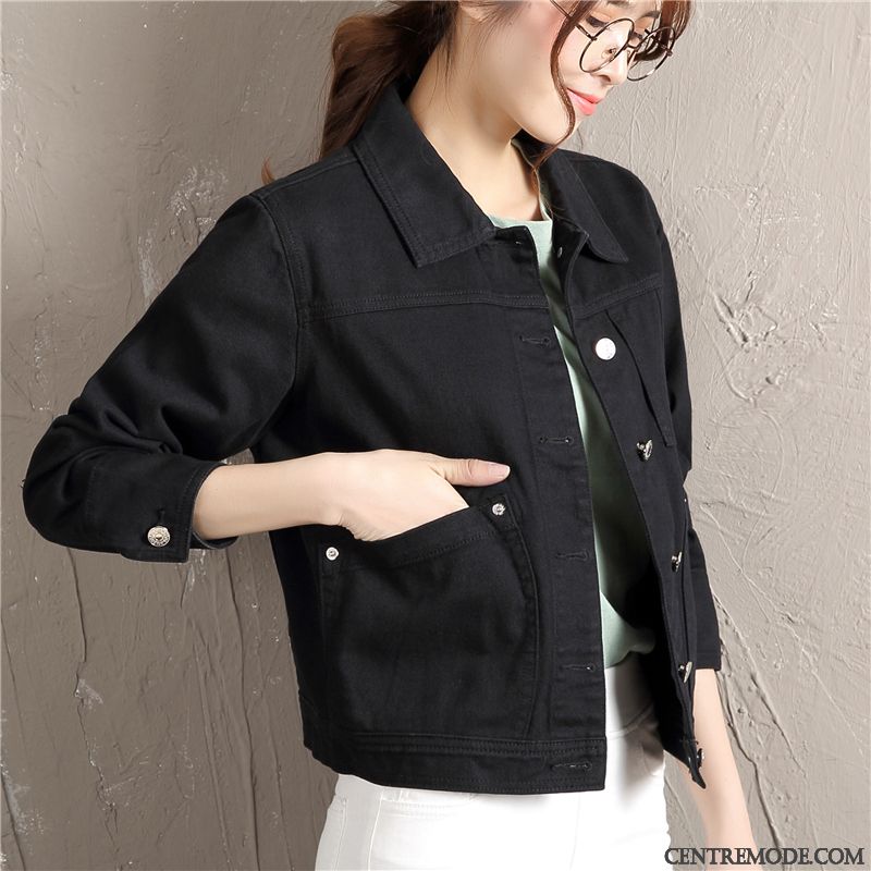 Vestes Femme Mince Baggy Tendance L'automne Printemps Manteau Blanc
