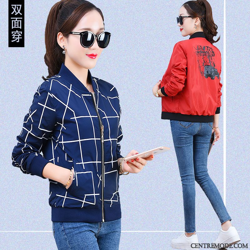 Vestes Femme Mode L'automne Printemps Vêtements De Baseball Manteau Fleur Impression Or