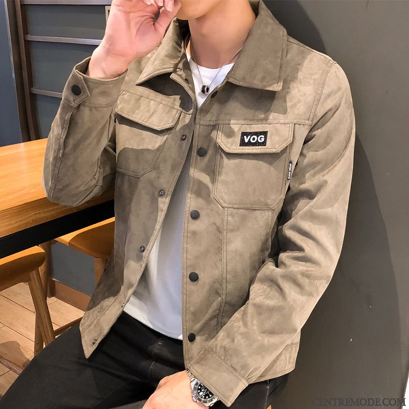 Vestes Homme Cargo Printemps Manteau Une Veste L'automne Tendance Vert
