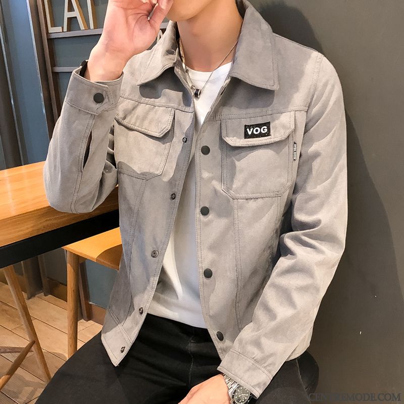Vestes Homme Cargo Printemps Manteau Une Veste L'automne Tendance Vert