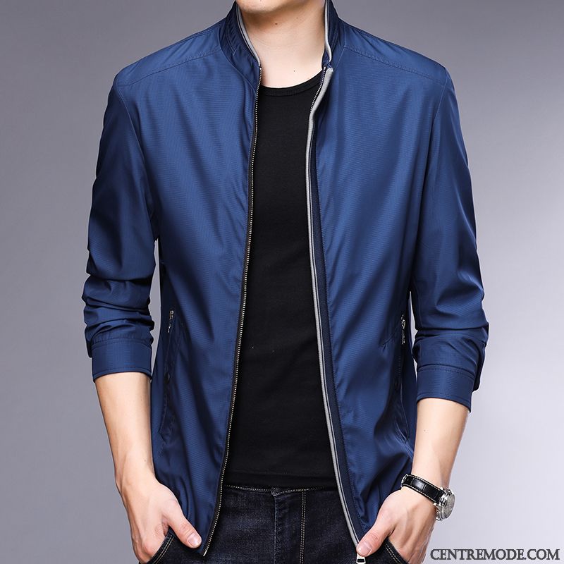 Vestes Homme De Travail Décontractée Hiver Âge Moyen Manteau Blouson Bordeaux