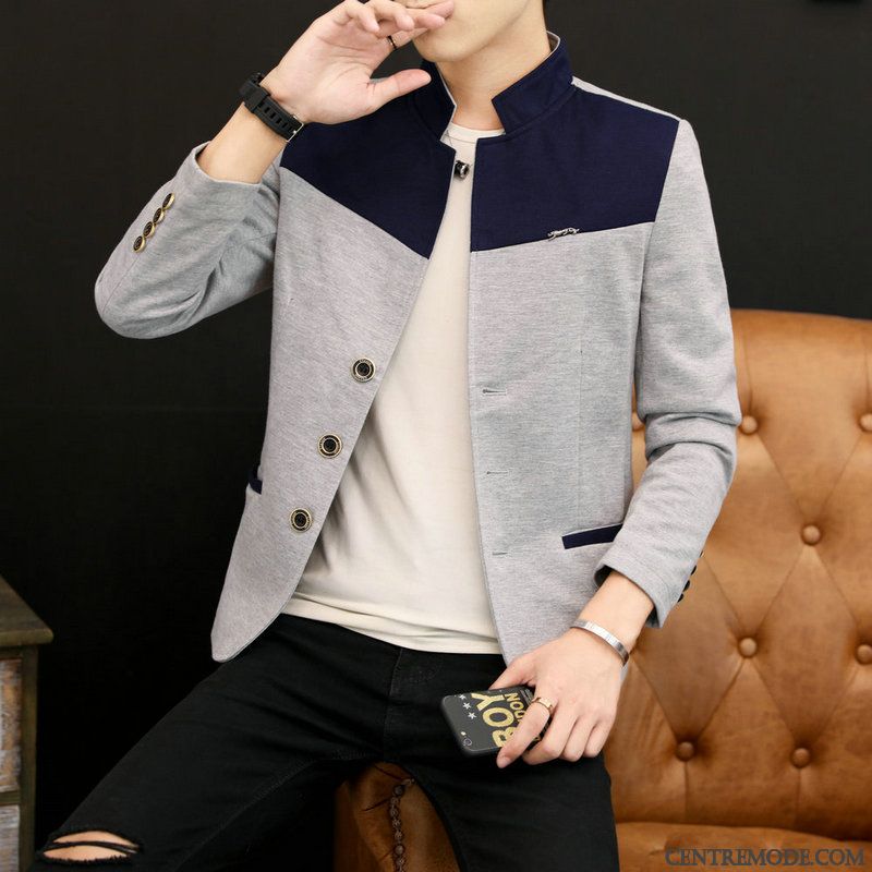 Vestes Homme Manteau Beau Vêtements De Baseball L'automne Clearance À Vendre Décontractée Gris