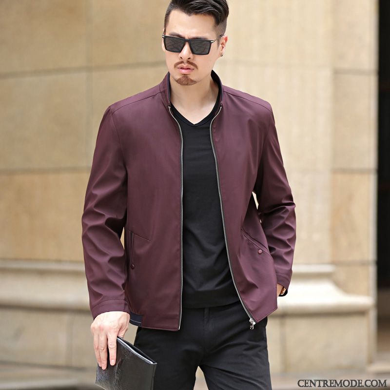 Vestes Homme Manteau Âge Moyen Hiver Épaissir Décontractée L'automne Vert