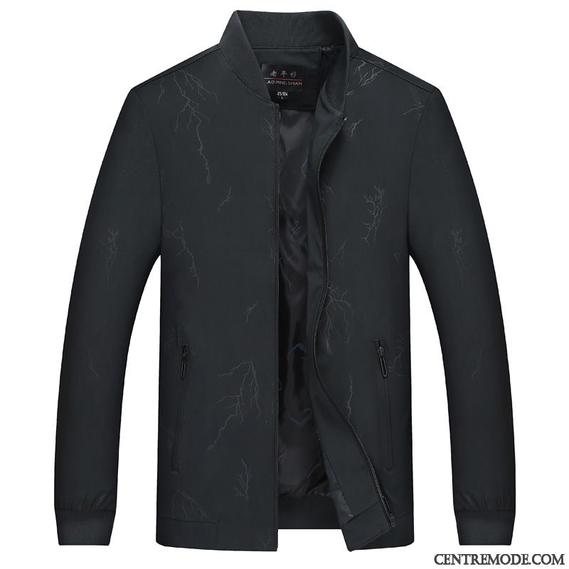 Vestes Homme Manteau Âge Moyen Hiver Épaissir Décontractée L'automne Vert