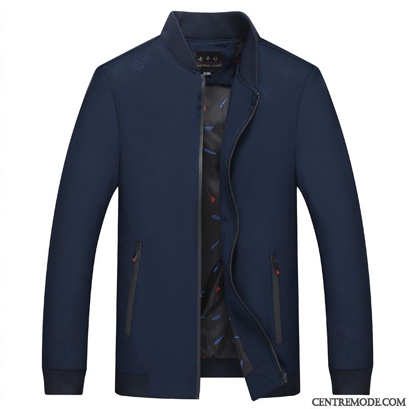 Vestes Homme Manteau Âge Moyen Hiver Épaissir Décontractée L'automne Vert