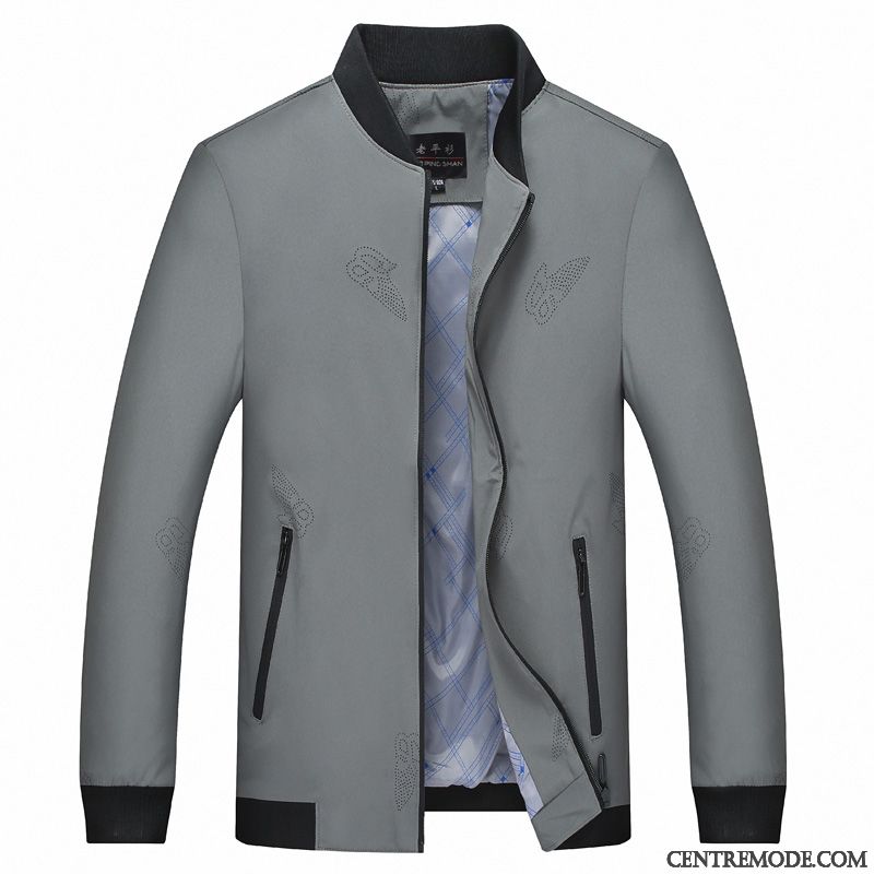 Vestes Homme Manteau Âge Moyen Hiver Épaissir Décontractée L'automne Vert