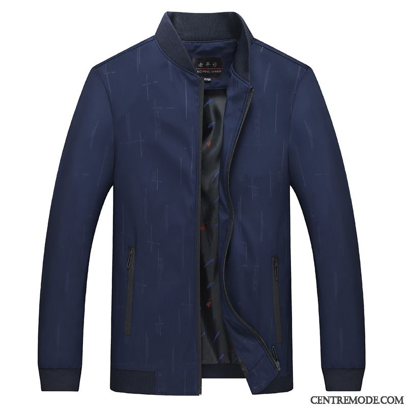 Vestes Homme Manteau Âge Moyen Hiver Épaissir Décontractée L'automne Vert