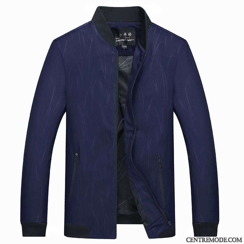 Vestes Homme Manteau Âge Moyen Hiver Épaissir Décontractée L'automne Vert