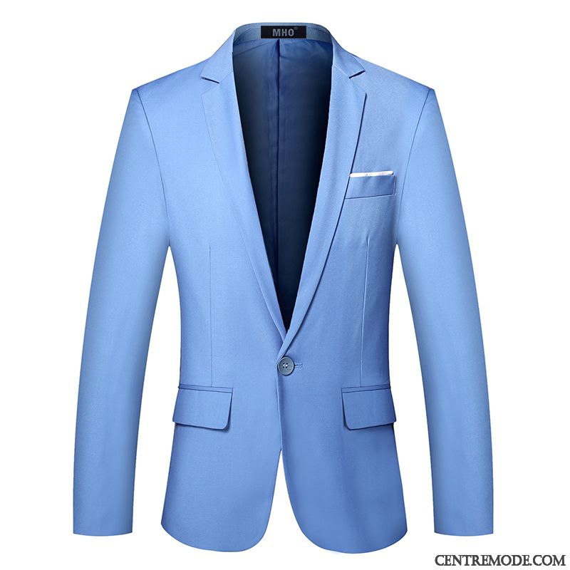 Vetement Mariage Homme, Blazer De Costume Blanche Marine Bleu