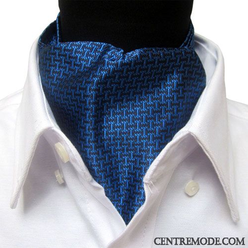 Écharpe Homme Costume Treillis All-match Sided Spécial Bleu