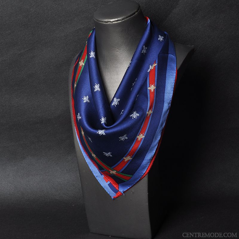 Écharpe Homme Soie Soie Mulberry Foulard Petit Bordeaux