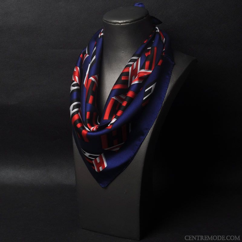 Écharpe Homme Soie Soie Mulberry Foulard Petit Bordeaux