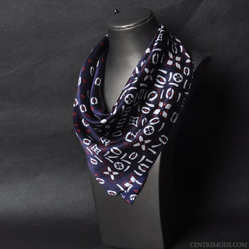 Écharpe Homme Soie Soie Mulberry Foulard Petit Bordeaux