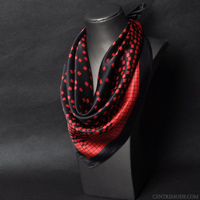 Écharpe Homme Soie Soie Mulberry Foulard Petit Bordeaux