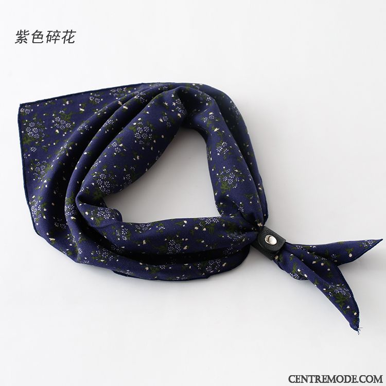 Écharpe Homme Étudiant Foulard Gros Hiver Costume Floral Bleu