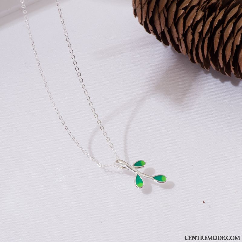 Bijoux En Argent Femme Dégradé De Couleur Frais Pure Cadeau Vert Argent