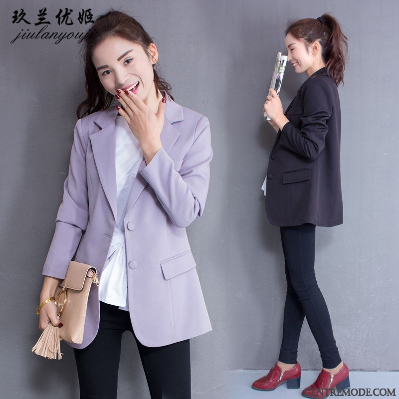 Blazer Cintrée Femme Noire Bleu Bordeaux, Blazer Tailleur Femme Noire