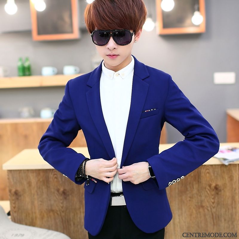 Blazer Costume Grise Homme Pas Cher Soldes, Soldes Costumes De Marque Vert Mousse Bleu Cobalt