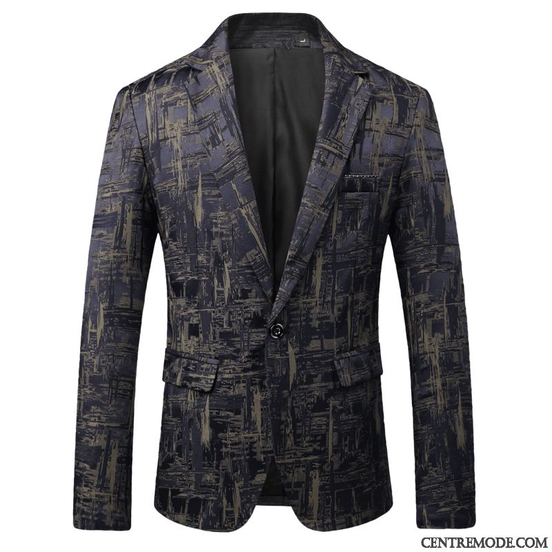 Blazer De Mariage Motor City Gris Brumeux, Costume Homme Rouge Et Noir