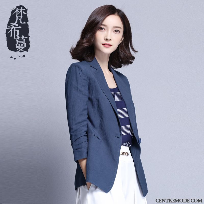 Blazer Denim Femme Lavande Neige, Blazer Noire Courte Femme