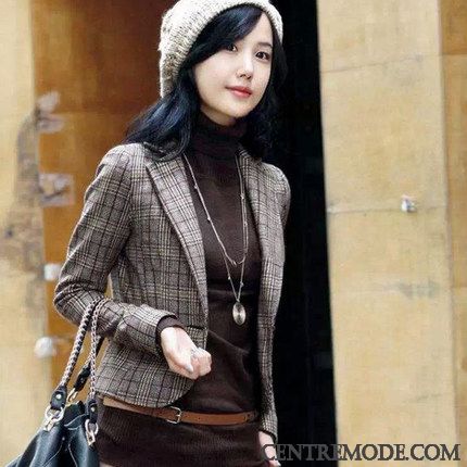 Blazer Femme Cintré Noir, Blazer Courte Blanche Crème Blanc