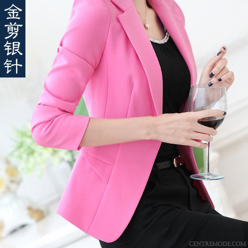 Blazer Femme Tendance Pas Cher Soldes, Blazer En Jean Courte Ambre Chocolat