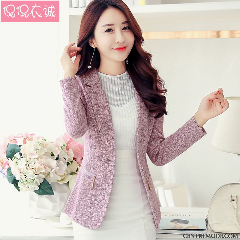 Blazer Tailleur Longue Femme Paleturquoise Violet, Blazer Tailleur Femme Noire