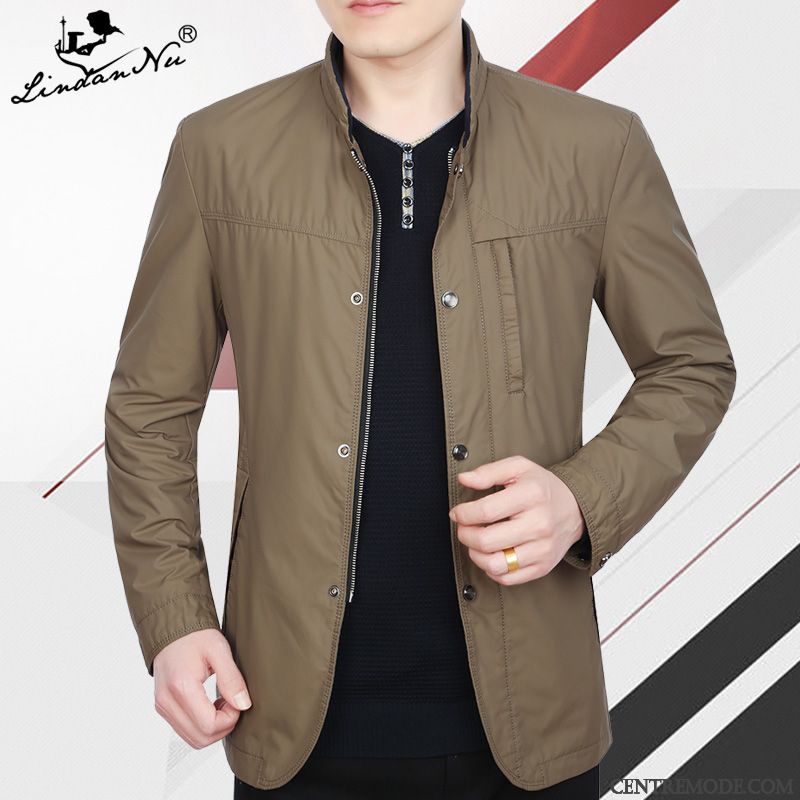 Blouson D Été Homme, Manteau Noir Homme Chameau Crème