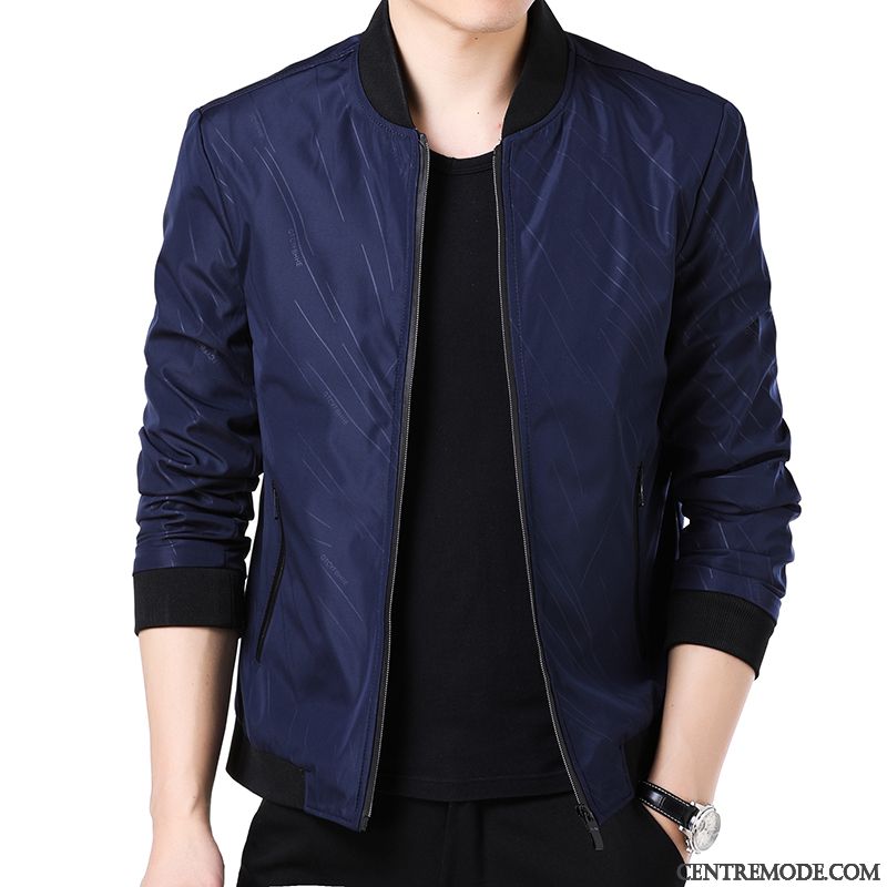 Blouson De Cuir Homme, Blazer Homme Bleu Azur Marine