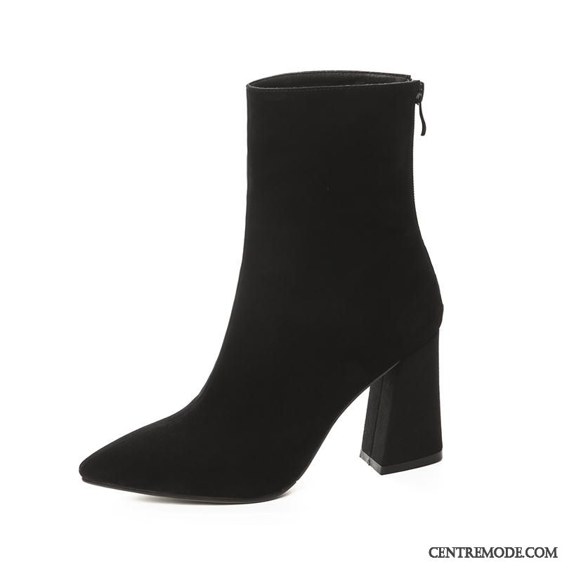 Bottes Blanches Plates Femme, Bottine En Cuir Femme Bronzage Brun
