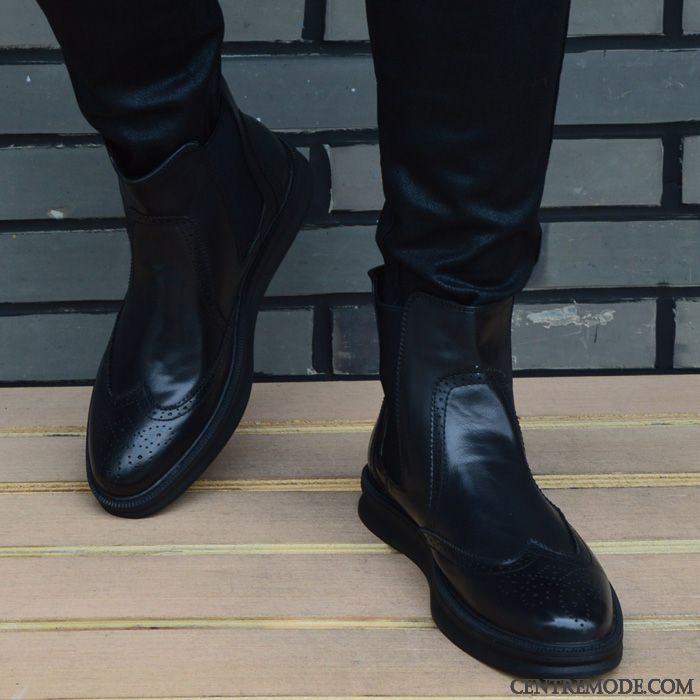 Bottes Fourree Homme, Bottes Homme Cuir Marron Or Bordeaux