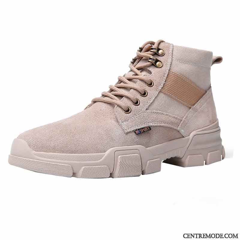 Bottes Homme Mode Pas Cher, Bottines Daim Homme Blanc Rubine