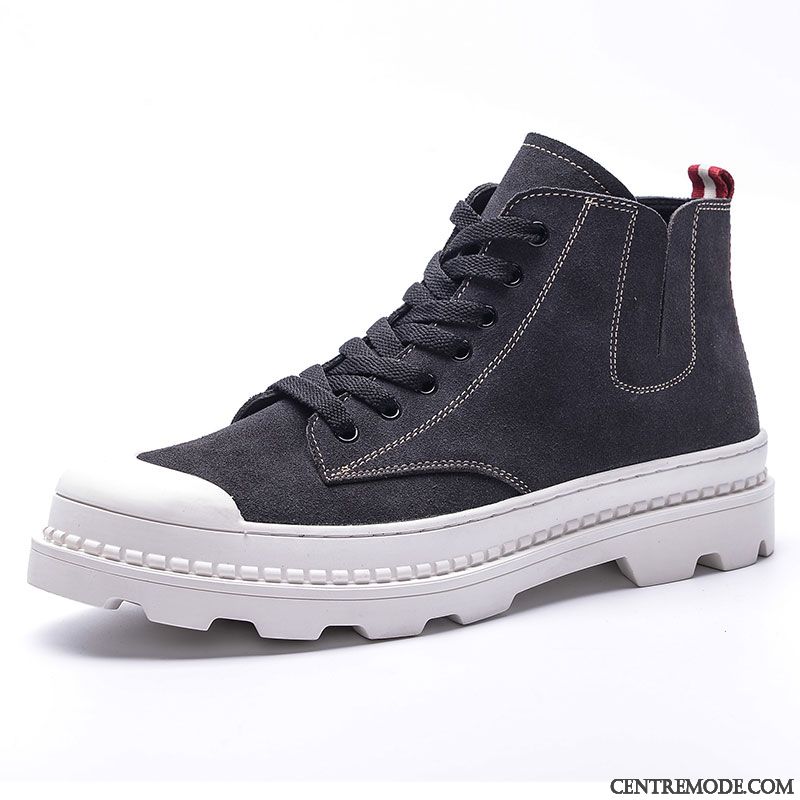 Bottes Homme Montante En Vente, Botte Fourrée Homme Tout Noir Peachpuff