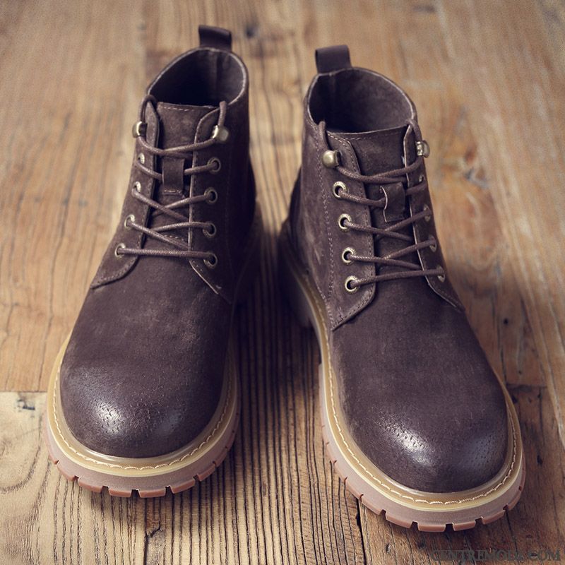 Bottes Pour Les Hommes Pierre Gris Fumé, Boots Chaussures Homme Pas Cher
