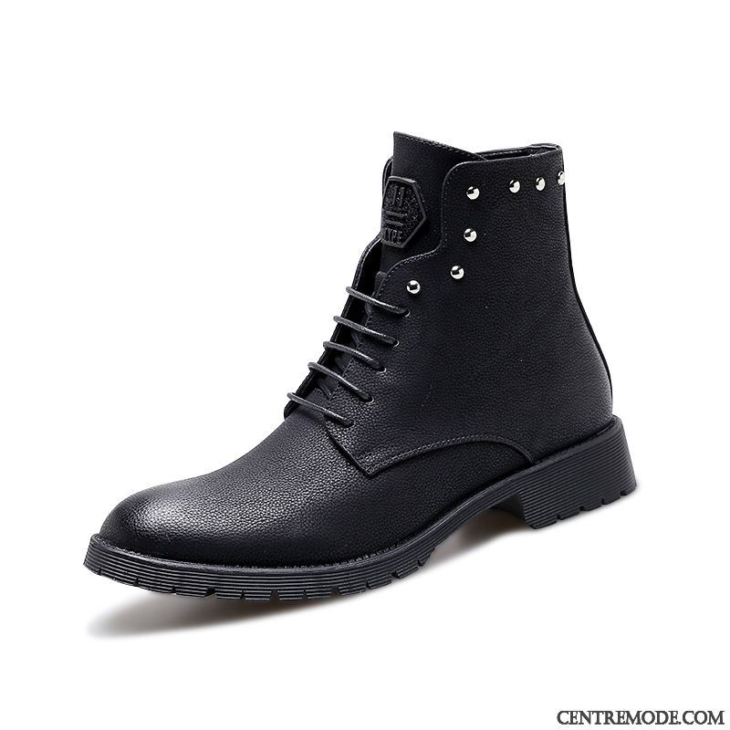 Bottine Homme Noir Rouge Rubine, Marque De Bottes Homme