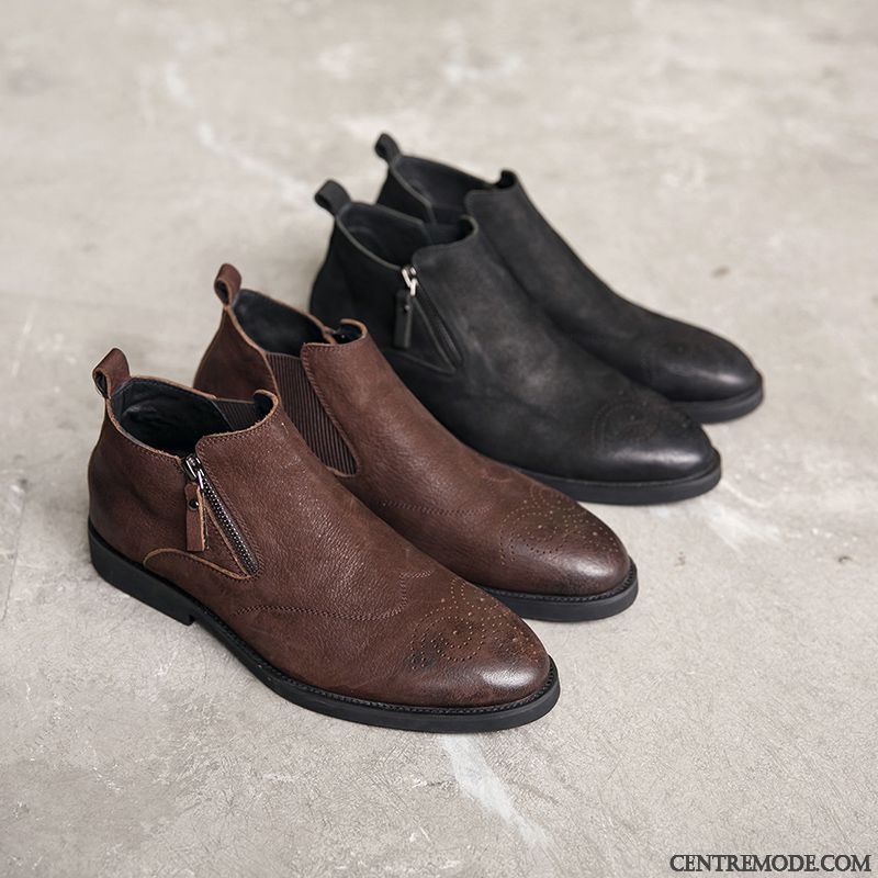 Bottine Pas Cher Homme Saumon Sarcelle, Bottine Marron Homme