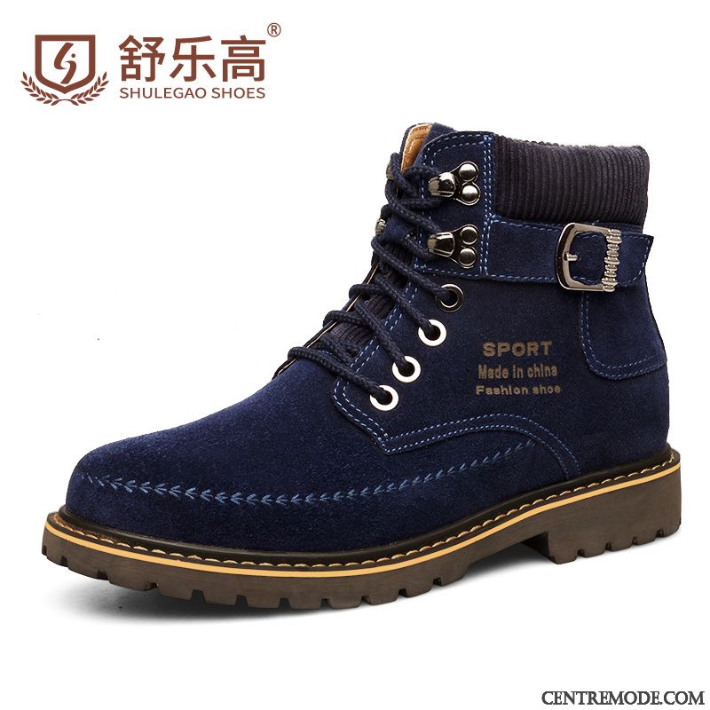 Bottines Homme Cuir, Bottes Jeune Homme Seashell Gris