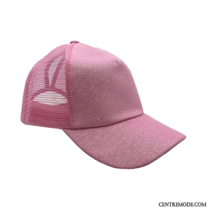 Casquette Femme Printemps Tendance Chapeau Été All-match Respirant Rose