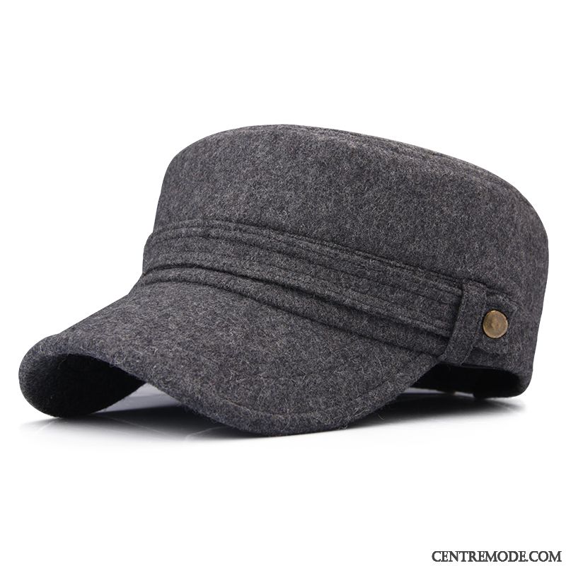 Casquette Homme Chapeau Garder Au Chaud Jeunesse Casquette De Baseball Mode Milieu Gris