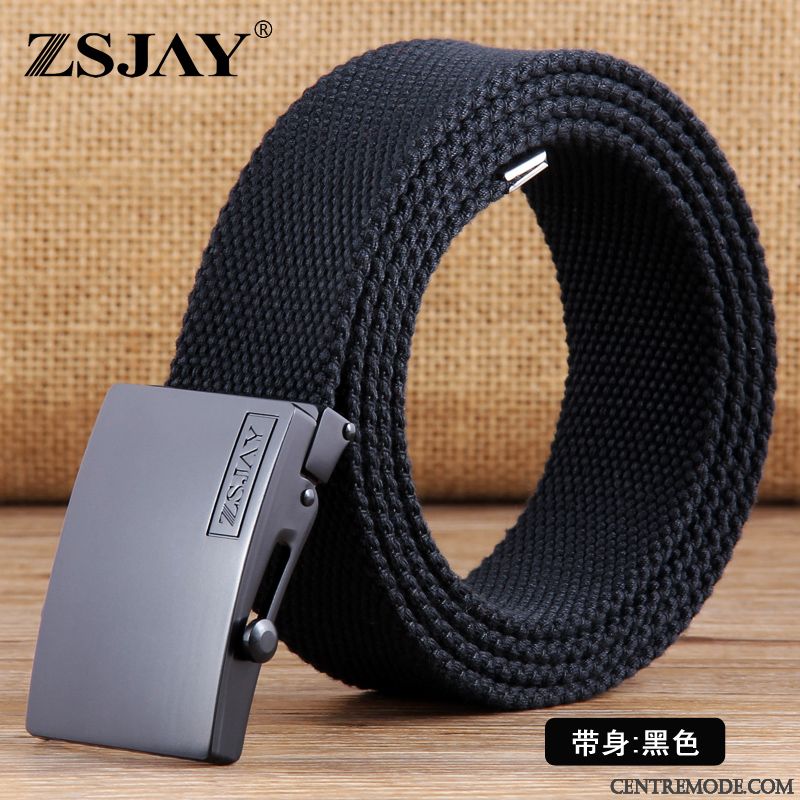 Ceinture Homme De Plein Air Sport Automatique Jeune Tactique Loisir Noir