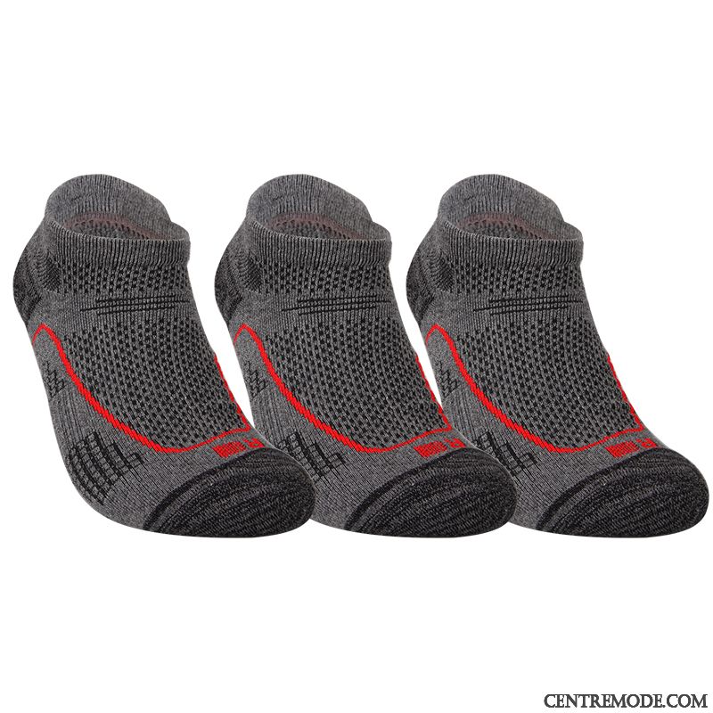 Chaussette Homme Chaussettes En Coton Serviette Faible Sport Basketball Courir Gris Clair Foncé