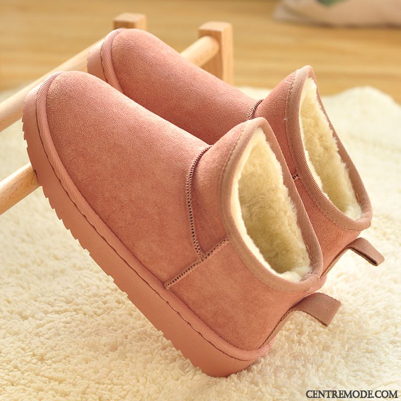 Chaussons Femme Matelassé Tongs Chaussons Hiver Antidérapant Dame Chauds Rose