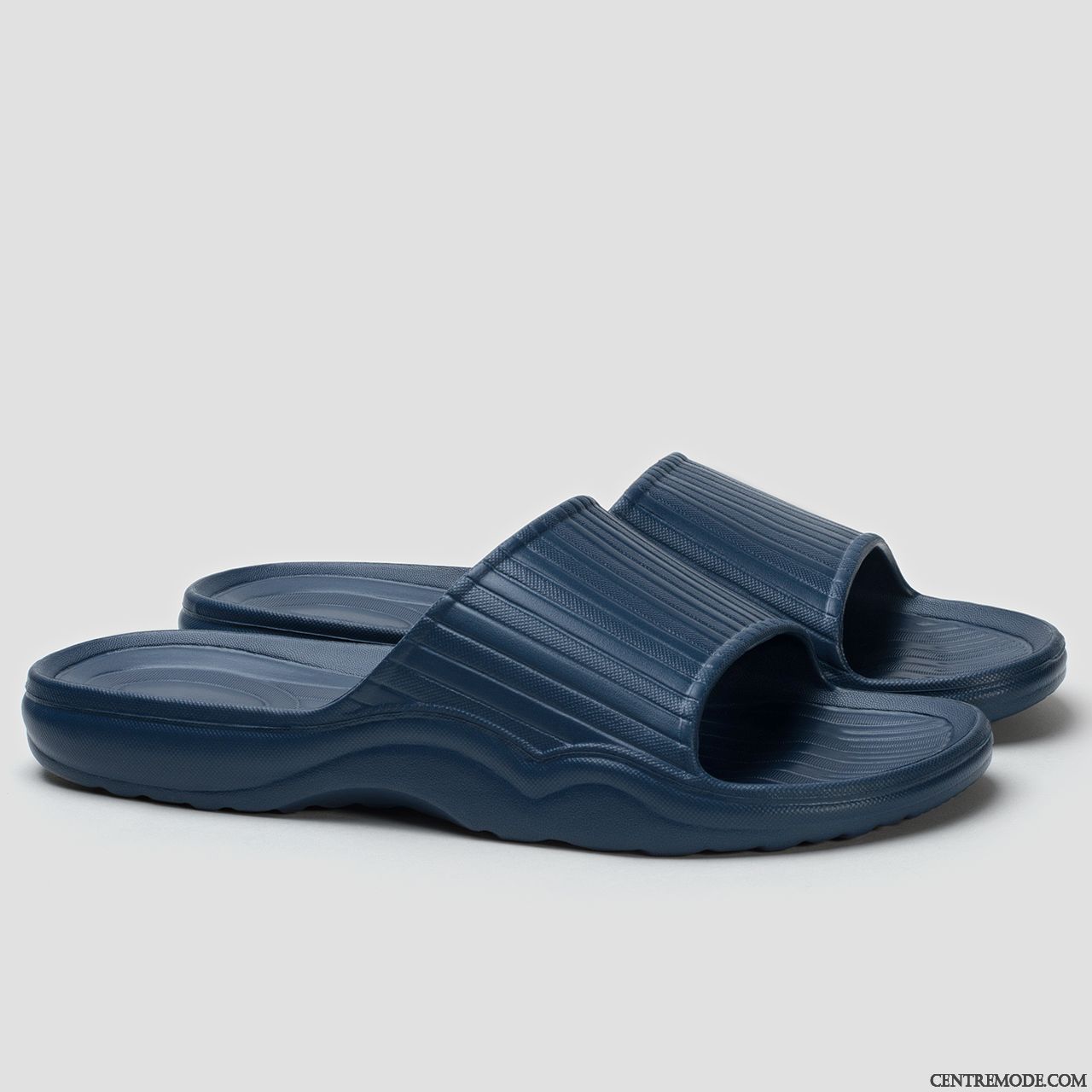 Chaussons Homme Antidérapant Intérieur Semelle Doux De Maison Femme Tongs Chaussons Bleu