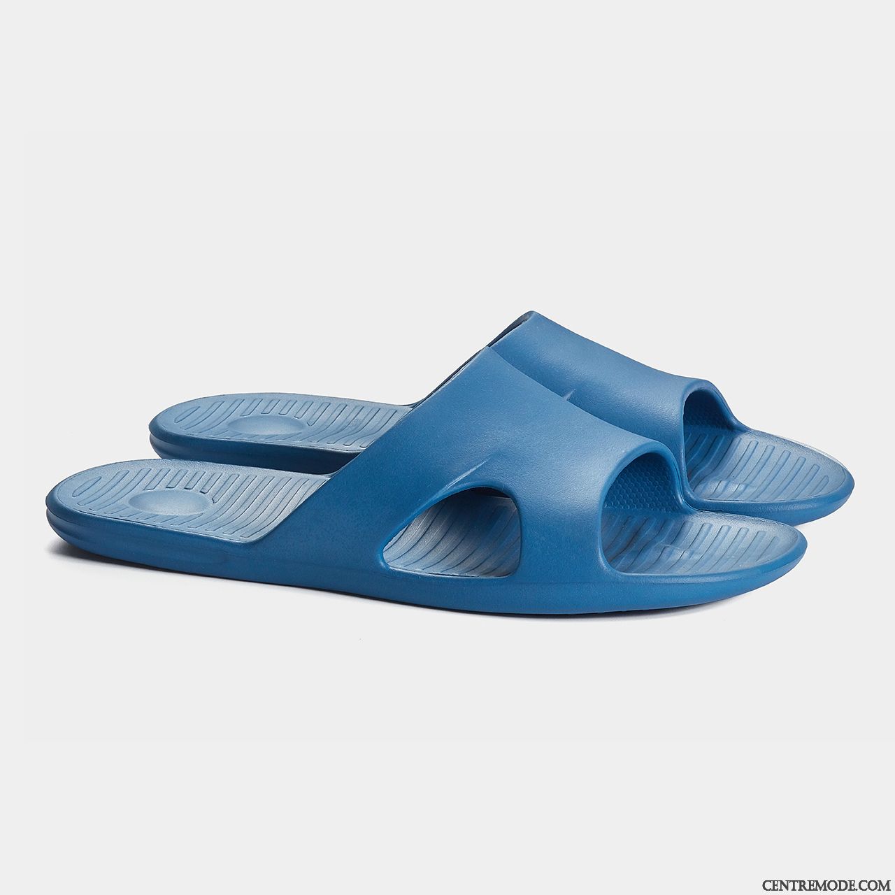 Chaussons Homme Femme Antidérapant Intérieur Tongs Chaussons Été Salle De Bains Bleu