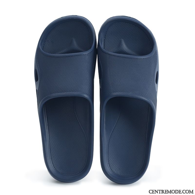 Chaussons Homme Salle De Bains Tongs Chaussons Antidérapant De Maison Femme Fantaisie Bleu Marin