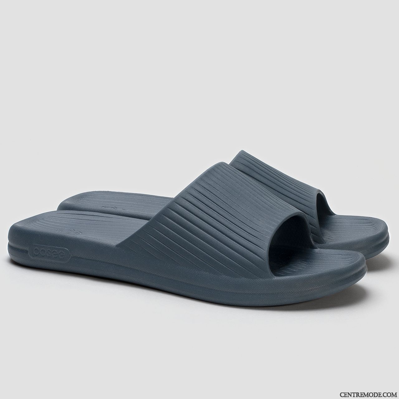 Chaussons Homme Semelle Doux Fantaisie De Maison Semelle Épaisse Salle De Bains Intérieur Bleu