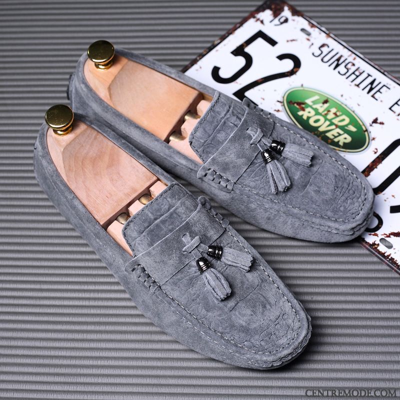 Chaussure Mocassin Homme Kaki Kaki, Chaussure Running Homme