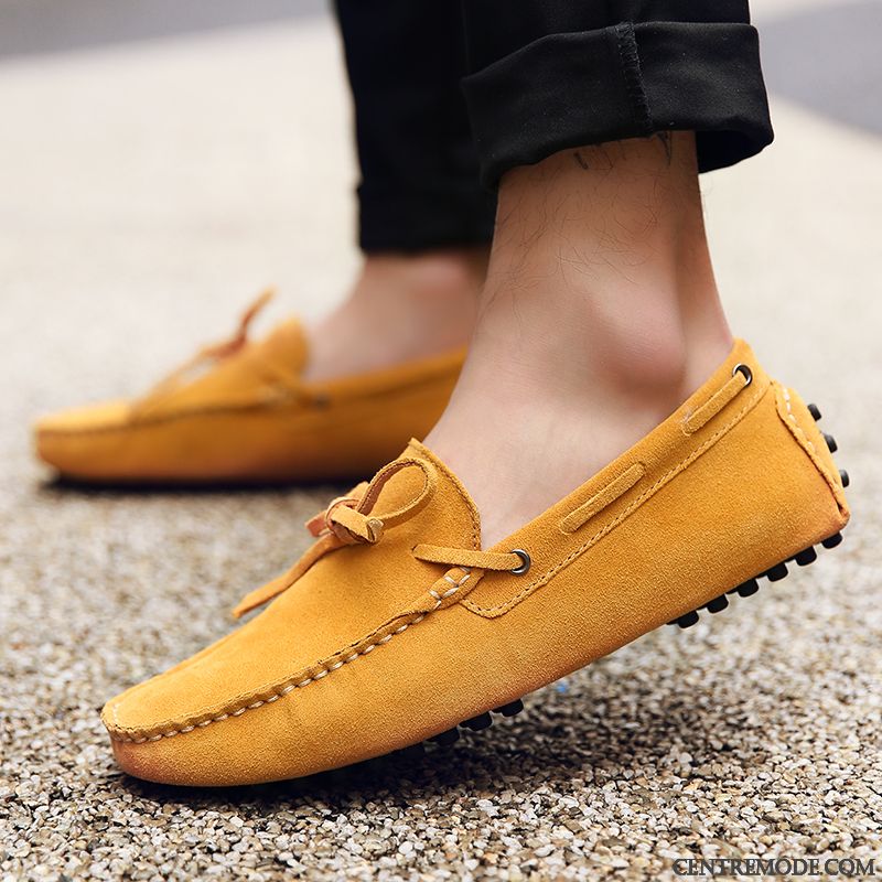 Chaussure Pour Homme Mocassin, Mocassin Classique Homme Rose Saumon Vert